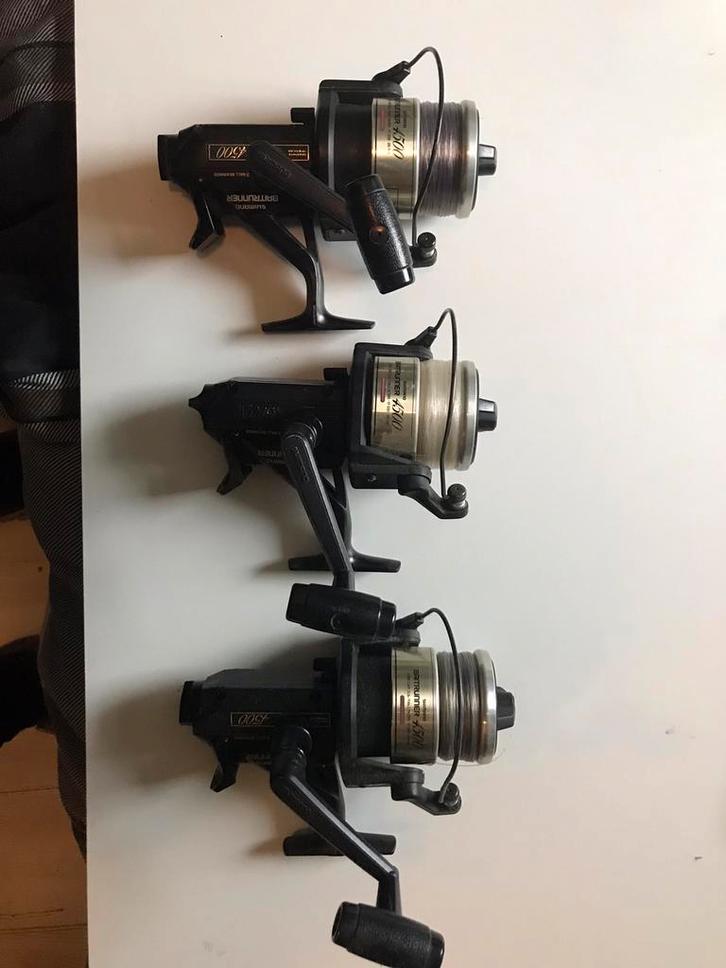Setje van 3x Shimano baitrunner 4500, Watersport en Boten, Hengelsport | Karpervissen, Zo goed als nieuw, Molen, Ophalen of Verzenden