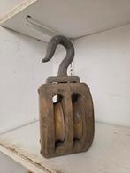 Antieke houten Katrol, Antiek en Kunst, Ophalen