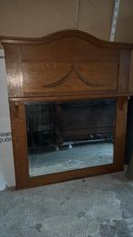 Houten spiegel - antiek, Antiek en Kunst, Antiek | Spiegels, Ophalen, Rechthoekig