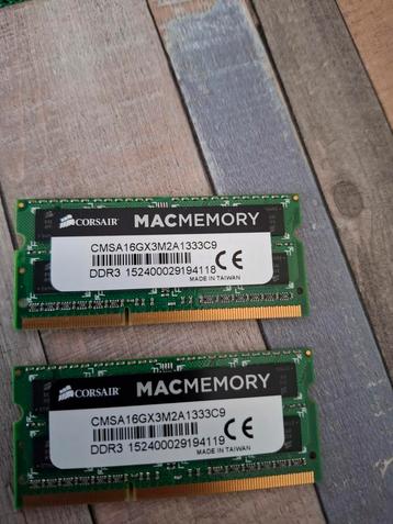 16GB 1333mhz Mac geheugen. beschikbaar voor biedingen