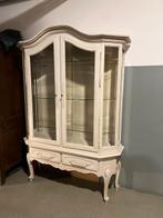 Antieke vitrinekast met patine, Huis en Inrichting, Kasten | Vitrinekasten, Ophalen, Gebruikt, 150 tot 200 cm, 25 tot 50 cm