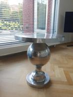 Bijzettafel zilver - zware kwaliteit gepolijst aluminium, Huis en Inrichting, Tafels | Bijzettafels, Ophalen, Minder dan 55 cm