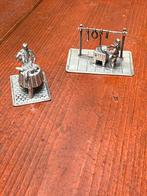Set van twee antiek zilveren miniaturen, Antiek en Kunst, Ophalen of Verzenden