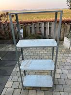 Metalen stellingkast met 3 planken, Ophalen of Verzenden, Gebruikt