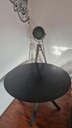 Mooie ronde eettafel (zwart), Huis en Inrichting, Tafels | Eettafels, Ophalen, Rond, Zo goed als nieuw, Metaal