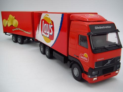 Lion Toys - Volvo FH12 Combi '' Lays Chips '' 1:50, Hobby en Vrije tijd, Modelauto's | 1:50, Zo goed als nieuw, Bus of Vrachtwagen