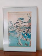 twee oude Japanse kleuren houtsnedes, Ophalen