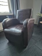 2 mooie stoere leren stoelen, Huis en Inrichting, Banken | Sofa's en Chaises Longues, Ophalen, Gebruikt, Leer