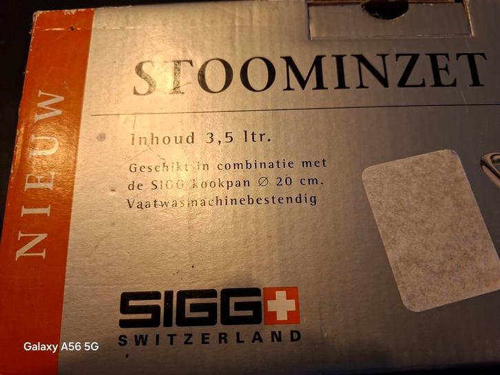 Nieuwe Sigg Stoominzet 3,5 L, Computers en Software, Beschrijfbare discs, Nieuw, Overige typen, Ophalen of Verzenden