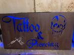 Tattoo gevel reclame, Ophalen of Verzenden, Zo goed als nieuw, Reclamebord