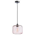 Hanglamp pala roze kwantum, Gebruikt, Ophalen of Verzenden, Glas, Modern