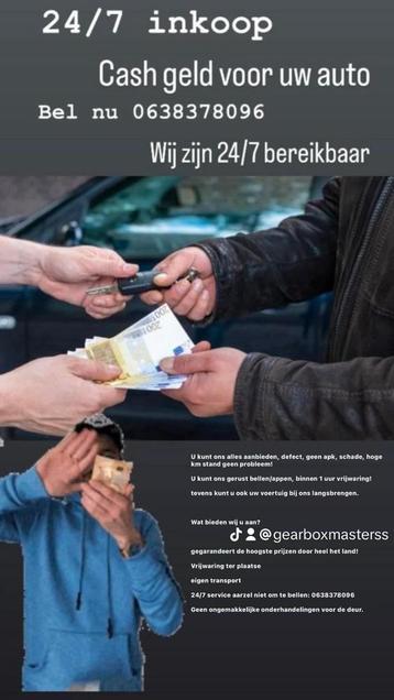 AUTOINKOOP 24/7 TERPLEKKE VRIJWARING OPHAAL SERVICE beschikbaar voor biedingen