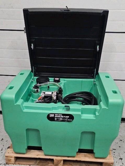 HBM 12 Volt 330 Liter benzinepomp met tank en deksel, Auto diversen, Autogereedschap, Ophalen of Verzenden