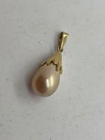B70 Prachtige zilveren hanger goudkleurig met parel, Ophalen of Verzenden, X, Zilver, X