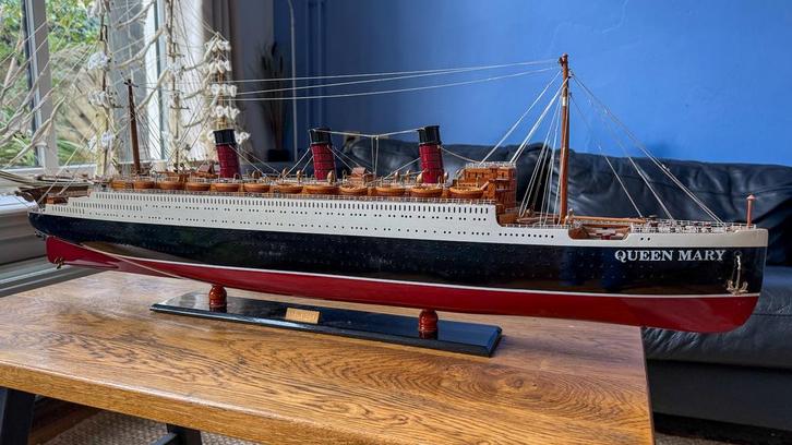 Ocean Liner scheepsmodel hout, Hobby en Vrije tijd, Modelbouw | Boten en Schepen, Gebruikt, Overige merken, Ophalen of Verzenden