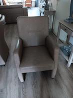 6eethoekstoelen op wieltjes kleur taup micro stof, Huis en Inrichting, Stoelen, Ophalen, Stof, Gebruikt, Overige kleuren