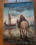 Schilderij klijnhaalder in de branding, Antiek en Kunst, Kunst | Schilderijen | Klassiek, Ophalen