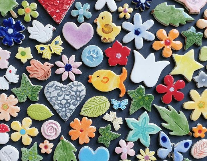 Mozaïek steentjes tegeltjes handgemaakte keramiek figuurtjes, Hobby en Vrije tijd, Knutselen, Nieuw, Materiaal, Ophalen of Verzenden