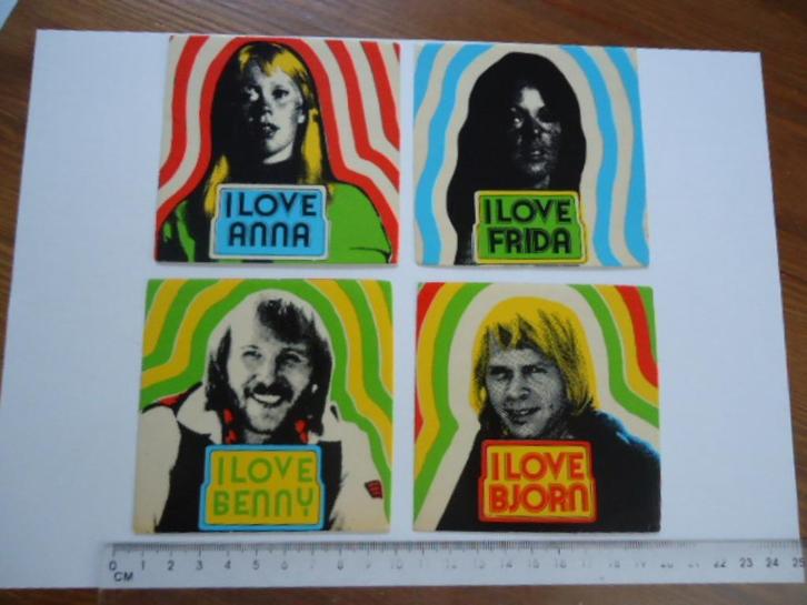 sticker oud ABBA POP Flowerpower jaren 70 seventies muziek, Verzamelen, Stickers, Zo goed als nieuw, Verzenden