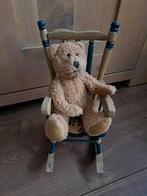 Brocante, houten poppen schommelstoeltje, hoogte 27,5 cm, Ophalen of Verzenden, Zo goed als nieuw, Pop