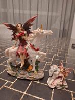 Twee mooie beelden van feeën en eenhoorns, Ophalen of Verzenden, Zo goed als nieuw, Overige typen