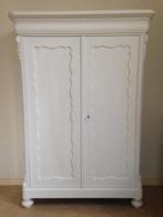 Brocante Biedermeier Kast wit, Ophalen, 50 tot 75 cm, 50 tot 100 cm, 150 tot 200 cm