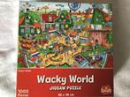 Wackij World puzzel, Hobby en Vrije tijd, Denksport en Puzzels, Ophalen of Verzenden, 500 t/m 1500 stukjes, Zo goed als nieuw