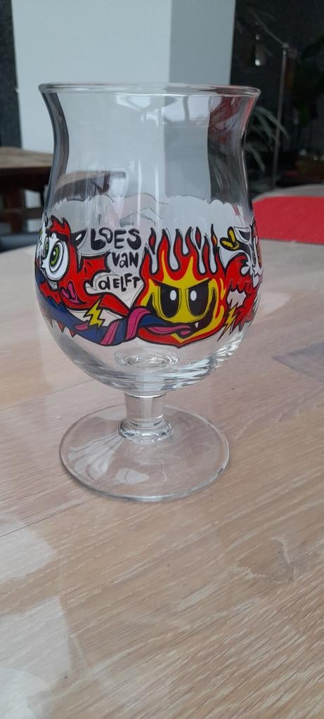 Duvel Bierglas - Loes van Delft Design, Ophalen of Verzenden, Zo goed als nieuw