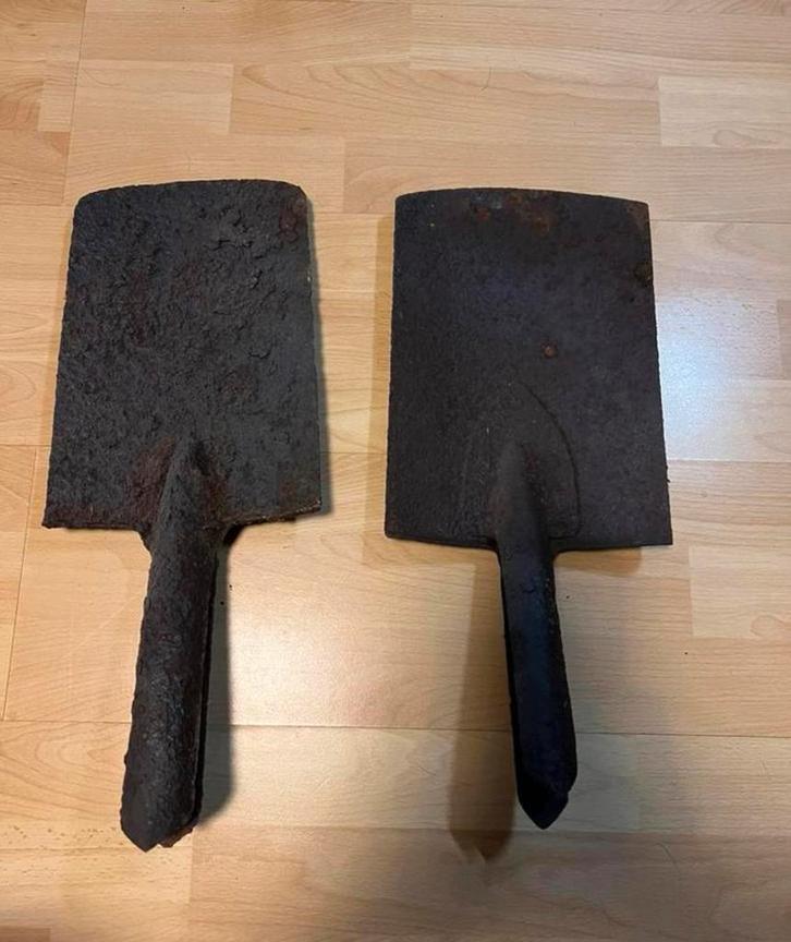 Bodemvondst duitse of russische scheppen nabij bekend front, Verzamelen, Militaria | Tweede Wereldoorlog, Ophalen of Verzenden