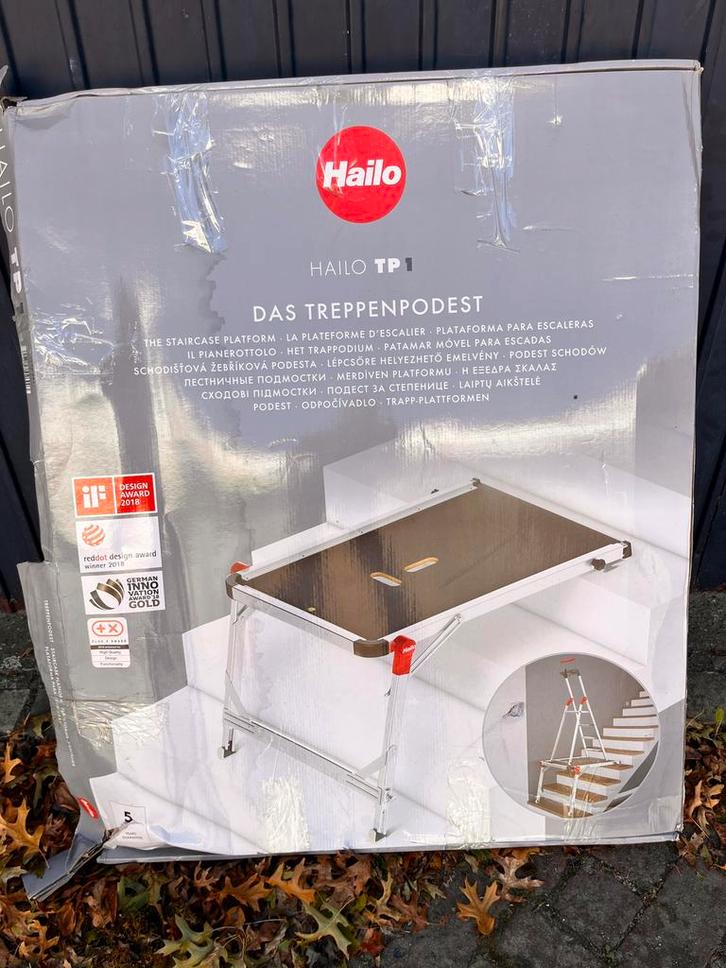 Hailo TP1 Trapplatform, Doe-het-zelf en Verbouw, Ladders en Trappen, Zo goed als nieuw, Minder dan 2 meter, Ophalen