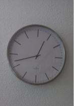 Huygens Stationklok 35 cm, Ophalen of Verzenden, Zo goed als nieuw, Analoog, Wandklok