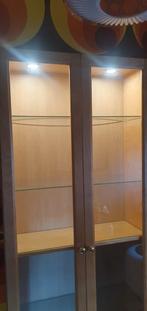 Ikea vitrinekast met glazen leggers en verlichting, Huis en Inrichting, Ophalen, Glas, 50 tot 100 cm, Minder dan 25 cm