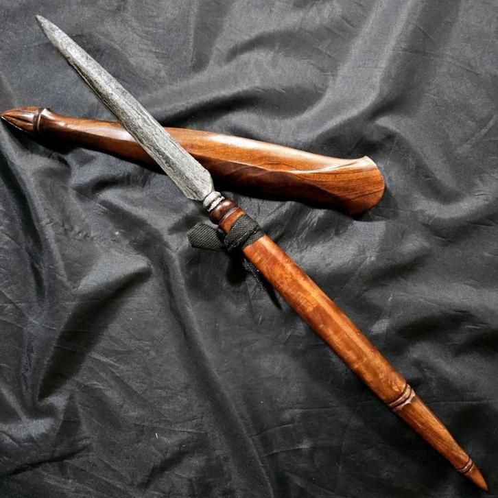 Tombak Speer Biring Pamor Pedaringan Kebak Kris TNI73, Antiek en Kunst, Kunst | Niet-Westerse kunst, Verzenden