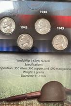 Ww2 Silver Nickel set Amerika, Postzegels en Munten, Munten | Europa | Niet-Euromunten, Setje, Zilver, Ophalen of Verzenden, Overige landen