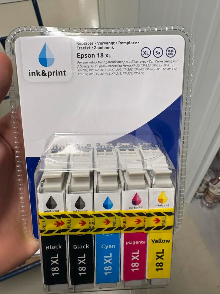 Ink&Print Epson 18XL Inktpatronen – Set van 5 XL – met chip, Computers en Software, Printerbenodigdheden, Nieuw, Cartridge, Ophalen of Verzenden