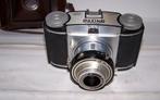 Vintage Braun Paxina rolfilmcamera. Met leren foudraal. Izgs, Ophalen of Verzenden, Zo goed als nieuw, Compact, Overige Merken