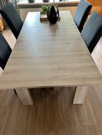 Eettafel met vier stoelen, Huis en Inrichting, Tafels | Eettafels, Ophalen, Gebruikt, 50 tot 100 cm, Vijf personen of meer