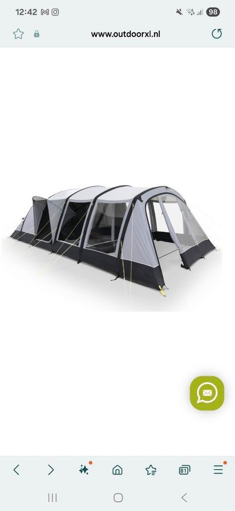 Kampa croyde 6 air TC, Caravans en Kamperen, Tenten, Zo goed als nieuw, Ophalen
