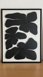Schilderij met bloemen van hout - Abstract - maat: 60X45 cm., Minder dan 50 cm, 50 tot 75 cm, Nieuw, Ophalen of Verzenden