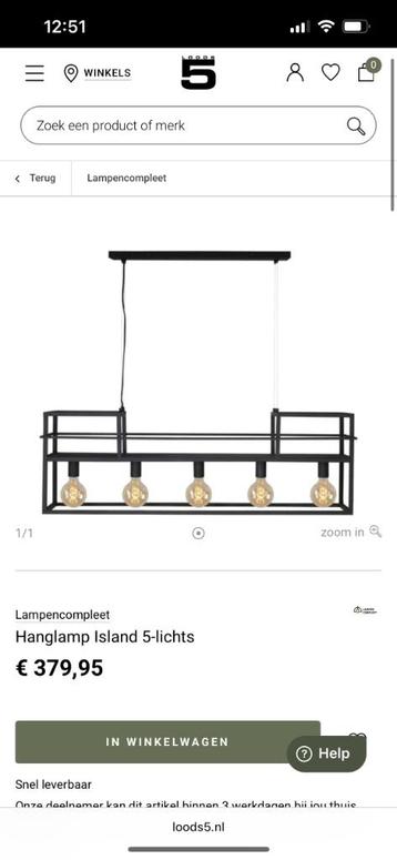 Hanglamp beschikbaar voor biedingen