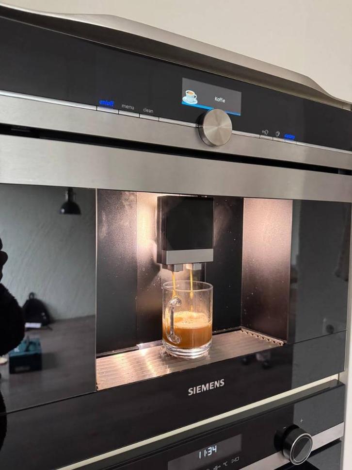 Ingebouwde koffiemachine Siemens CT636LES1/05, Witgoed en Apparatuur, Koffiezetapparaten, Zo goed als nieuw, Gemalen koffie, Koffiebonen
