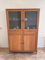 Mooie robuuste wandkast vitrinekast hout met glas, Ophalen, 50 tot 100 cm, 150 tot 200 cm, 25 tot 50 cm