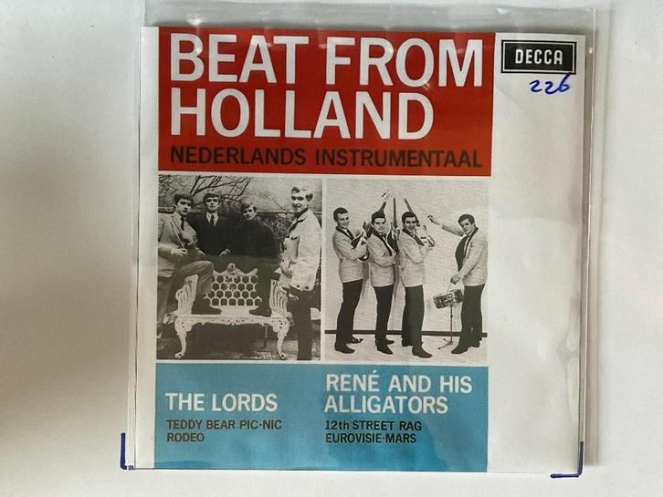 BEAT FROM HOLLAND: THE LORDS- RENÉ AND HIS ALLIGATORS VG+, Cd's en Dvd's, Vinyl Singles, Gebruikt, Single, Pop, 7 inch, Ophalen of Verzenden