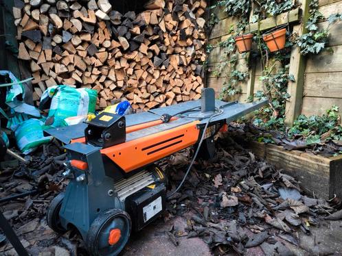 7 tons houtklover omgeving De Bilt. €20 per keer., Tuin en Terras, Kloofmachines, Zo goed als nieuw, Liggend, Elektrisch, Ophalen