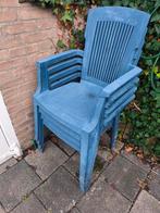 Gratis 4 Tuinstoelen Ophalen, Tuin en Terras, Ophalen, Gebruikt, Plastic, Stapelbaar