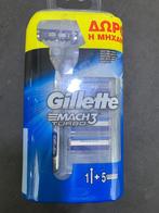 Gillette Mach 3 Turbo Houder + 5 Scheermesjes, Sieraden, Tassen en Uiterlijk, Uiterlijk | Gezichtsverzorging, Ophalen, Nieuw, Gehele gezicht