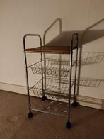 Keukenkarretje, Ophalen, Hout, Minder dan 50 cm, Minder dan 5 flessen