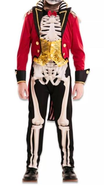 Skeletpak Circusartiest 10-12 jaar, Nieuw! Maat 140-155 beschikbaar voor biedingen