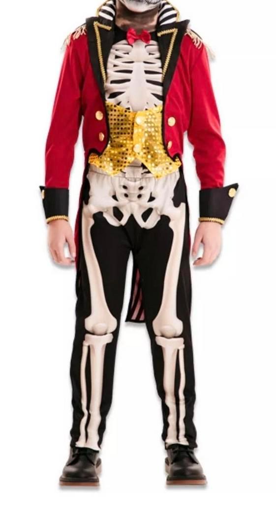 Skeletpak Circusartiest 10-12 jaar, Nieuw! Maat 140-155, Kinderen en Baby's, Carnavalskleding en Verkleedspullen, Nieuw, Jongen of Meisje