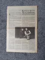 Kate and Anna McGarrigle:  mei 1979  A3 formaat, Ophalen of Verzenden, 1960 tot 1980, Knipsel(s)